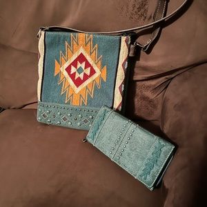 Montana West concealed carry crossbody purse with matching wallet